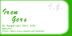 iren gers business card